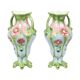 French Art Nouveau Majolica Earthenware Vases ca. 1900