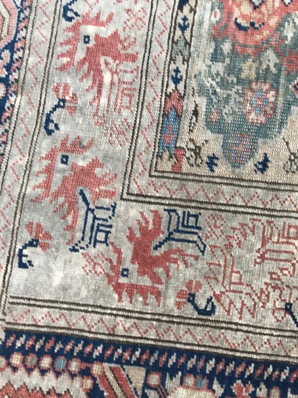 Former carpet Turkish Panderma finely done hand 120 X 177 CM