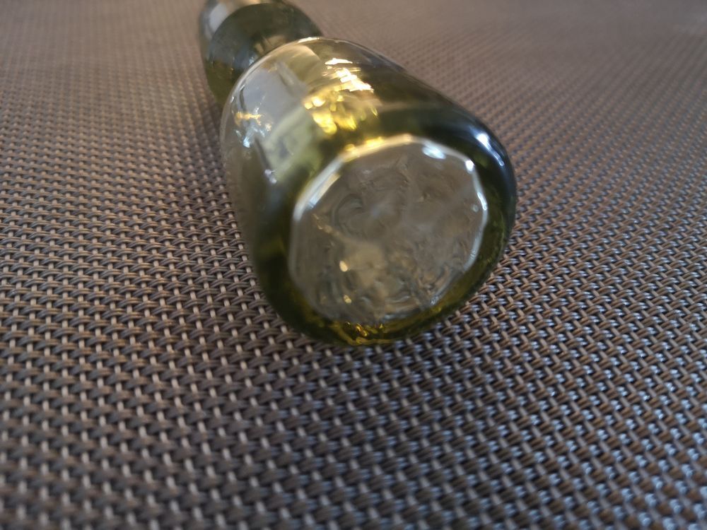 Mouth-blown glass alcohol decanter XIXth century