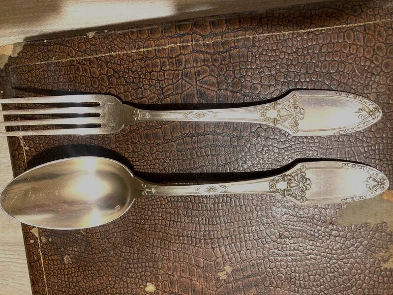 23-piece cutlery set by Boulenger, silver-plated metal with hallmarks.