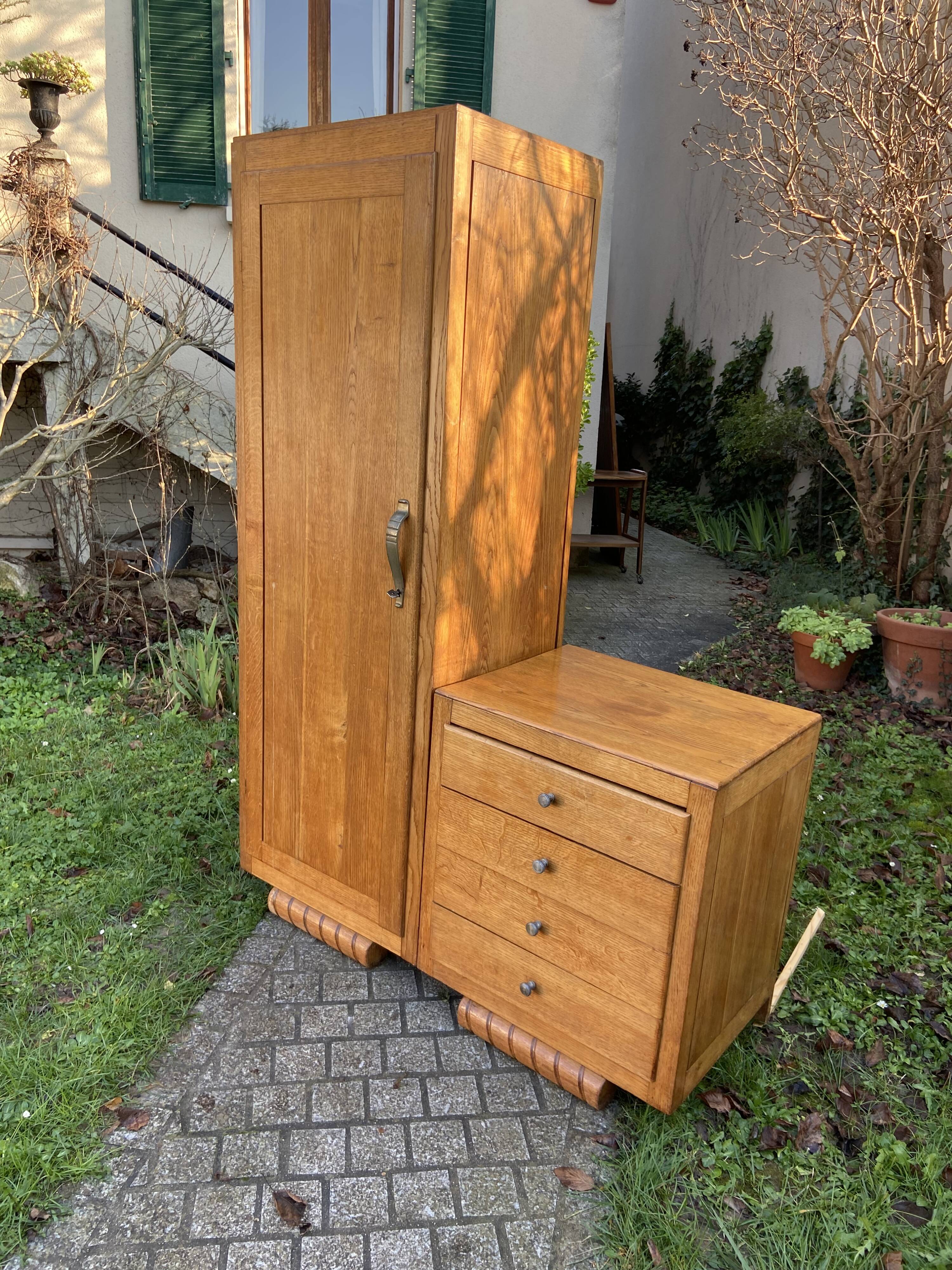 Asymmetrical Art Deco chest cabinet