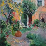 Nancy delouis: the provençal garden in spring, original signed lithograph
