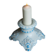 White and blue ceramic chandelier from the 20th century, France, 1960s.