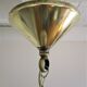 Holophane glass suspension and vintage patinated brass