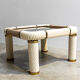 Brass and glass coffee table by Tommaso Barbi 1970'
