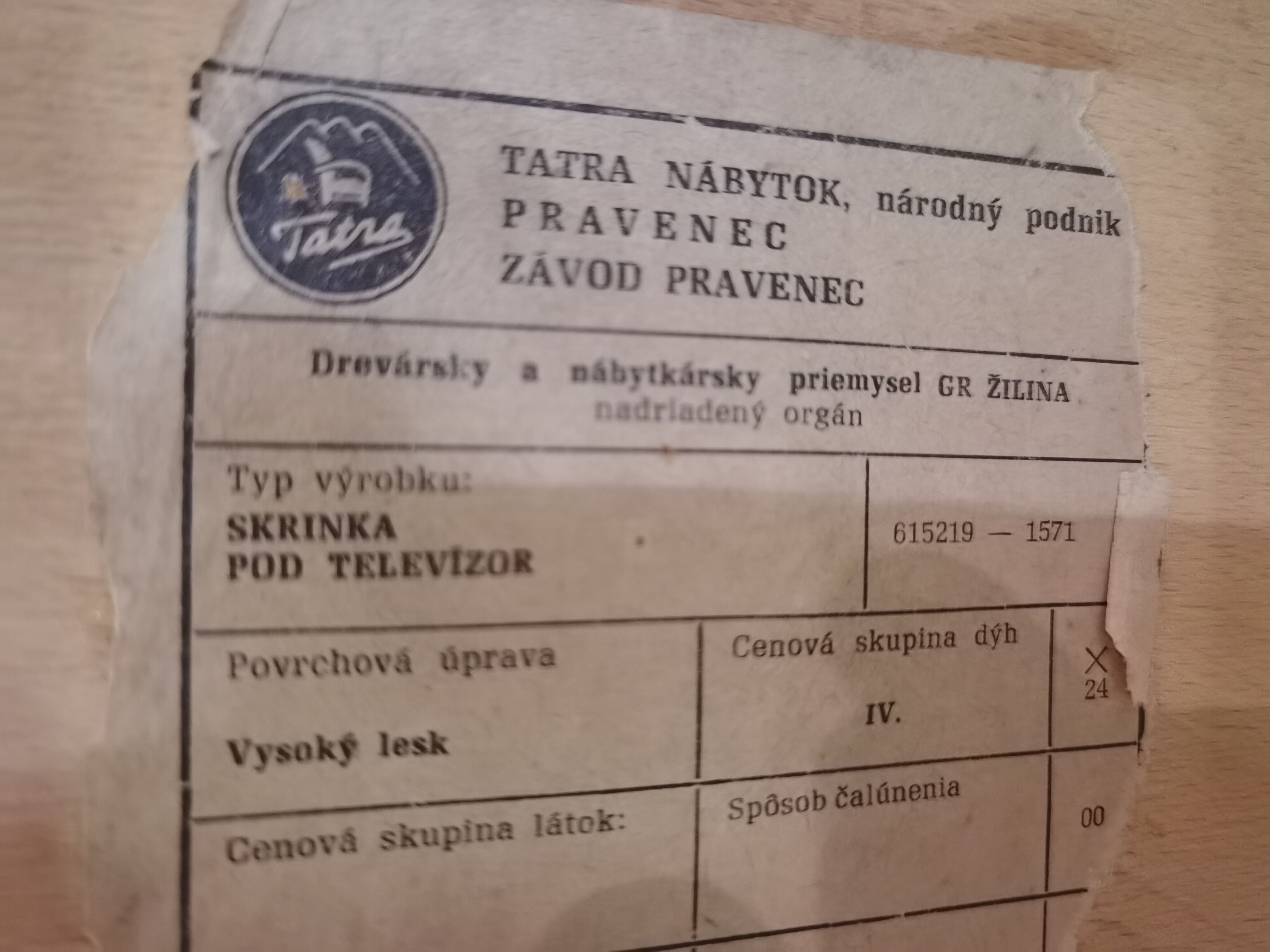 Buffet František Jirák to Tatra Nabytok