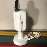 Old bbc black ceramics lamp - white - metal grid form micro vintage