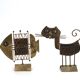 Brutalist sculpture of a cat in copper and brass by JARC, 1950s.