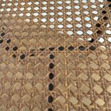 Lot of 4 solid oak chairs with caning in the Henri II style.