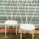 Pair of wrought iron garden chairs patinated 20th century Chairs