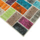 Handwoven anatolian contemporary 173 cm x 225 cm multicolor patchwork carpet
