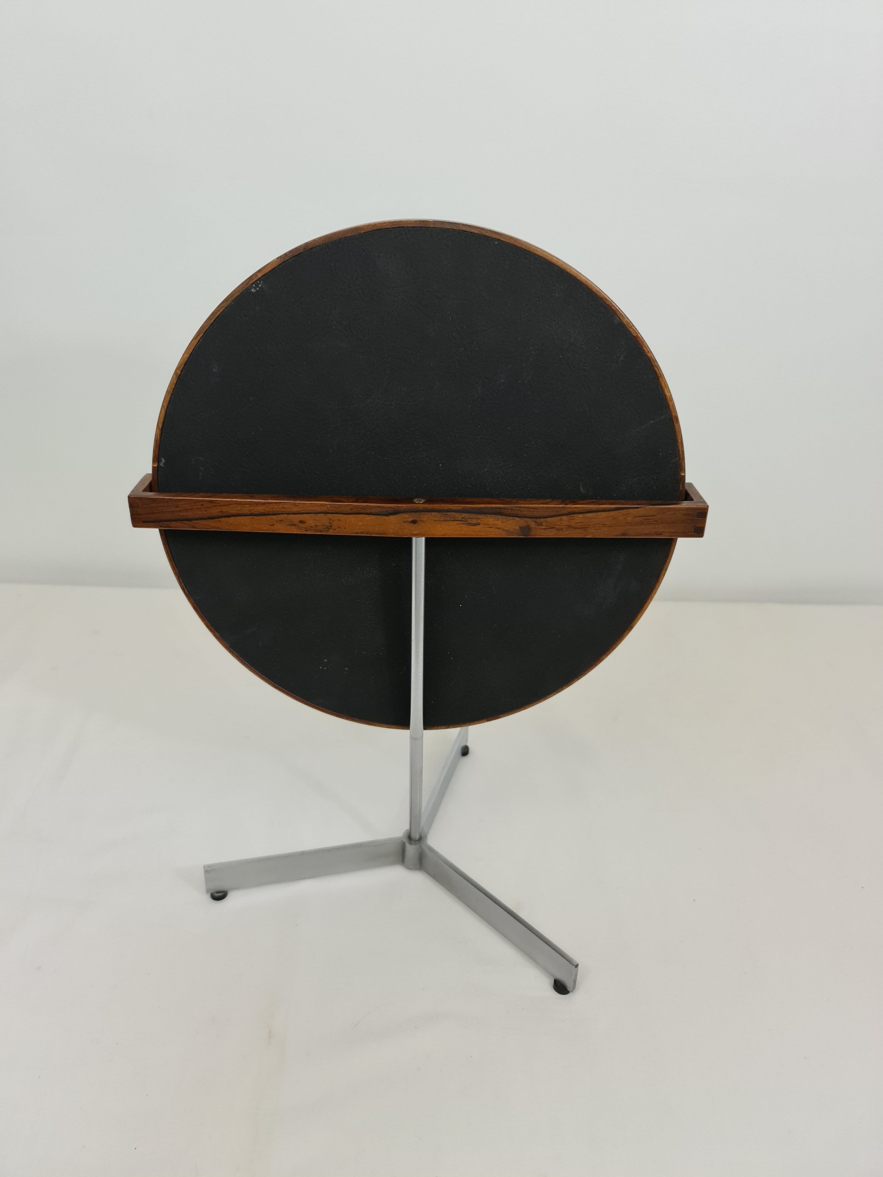 Uno and Osten Kristiansson rosewood table mirror edition Luxus Sweden circa 1960