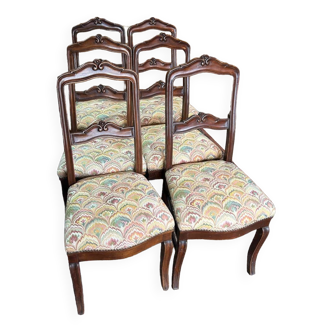 series of 6 late 19th century Walnut chairs