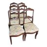série de 6 chaises en Noyer fin XIXème