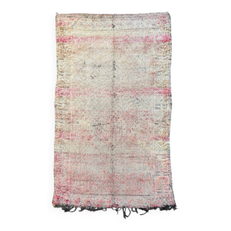 Large Berber Bohemian carpet Boujad, pink Moroccan wool carpet.