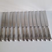 Set of 12 knives silver metal and stainless steel violin model Ercuis