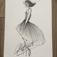 Fashion illustration Nina Ricci of the 90s