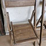 Set of 6 folding teak cinema chairs
