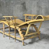 1960s rattan lounger