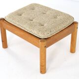 Mid century teak danish footstool domino mobler