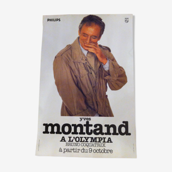 Poster Yves Montand concert at the Olympia 1981