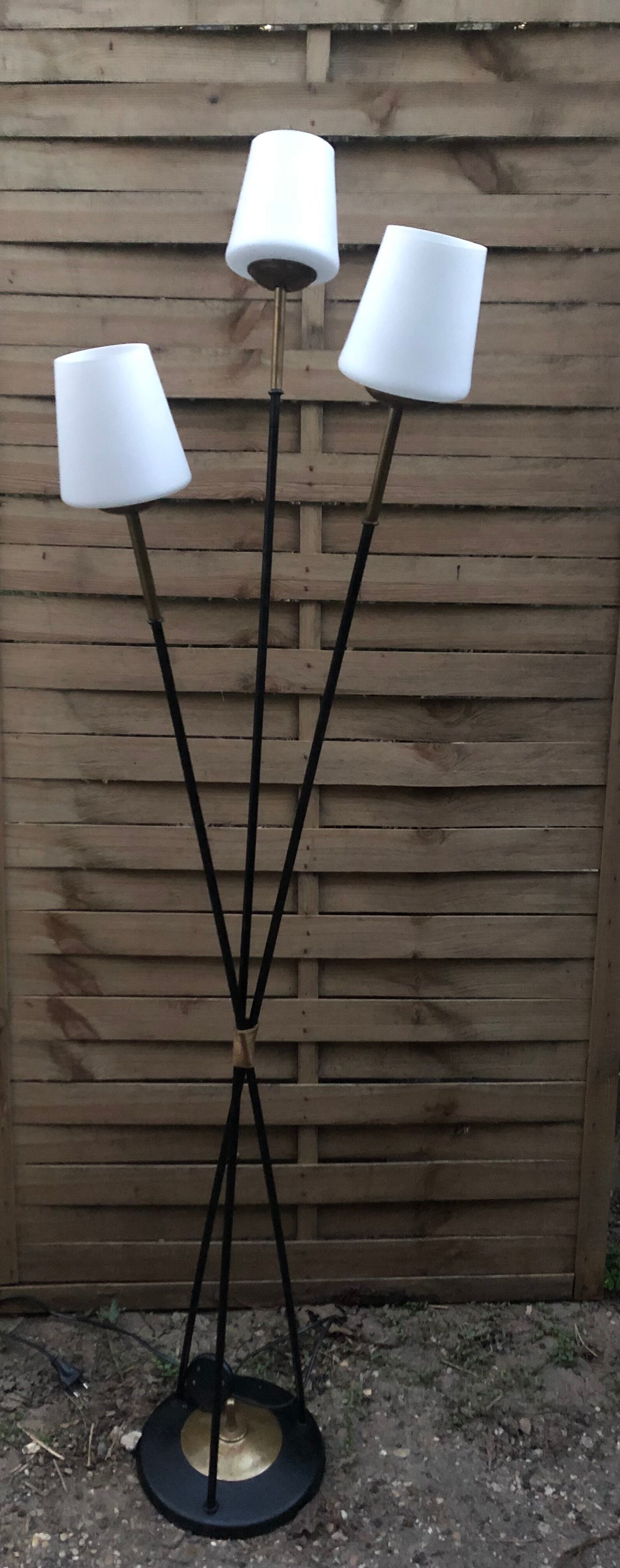 Vintage floor lamp 3 burners 60s