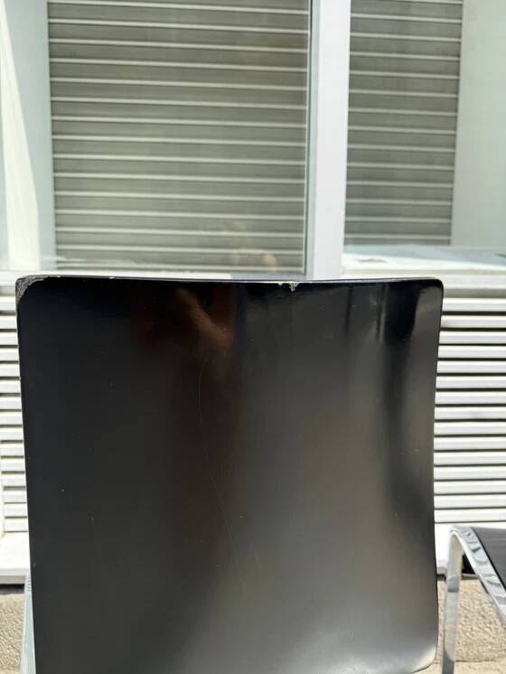 "Klass" designer chairs - wenge wood and chrome legs