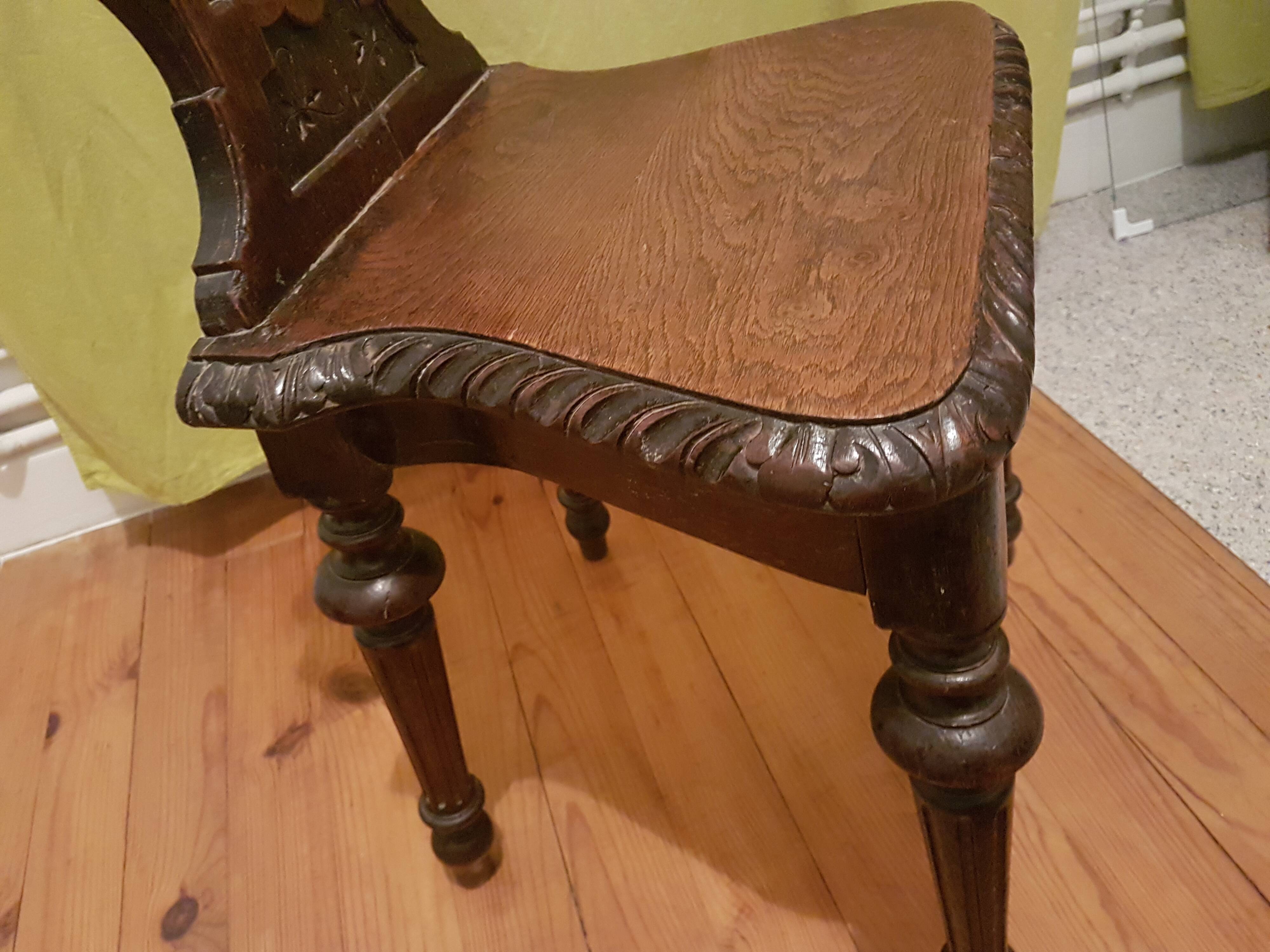 Black forest type exotic solid wood chair