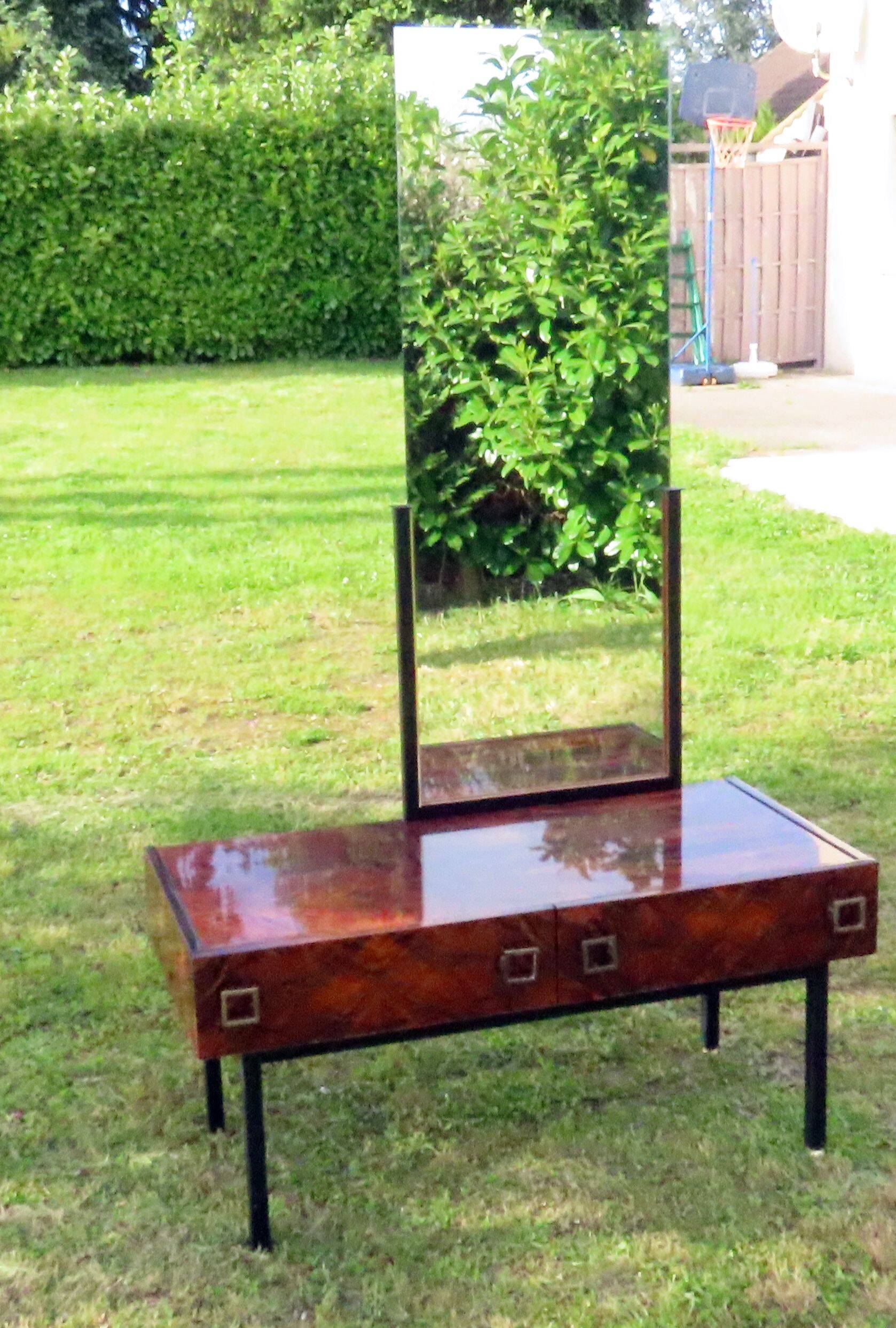 Dressing Table Console Entrance Furniture in Rosewood with Mirror