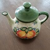 Teapot vintage fruit pattern