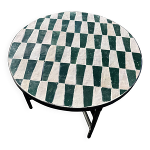 table basse ronde en - blanc