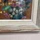 Mid-Century Oil on Panel “Flowers” by Unknown, Vintage & Framed
