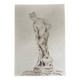 Tableau signé aquarelle monochrome étude dessin statue musée classique « sortie du bain »