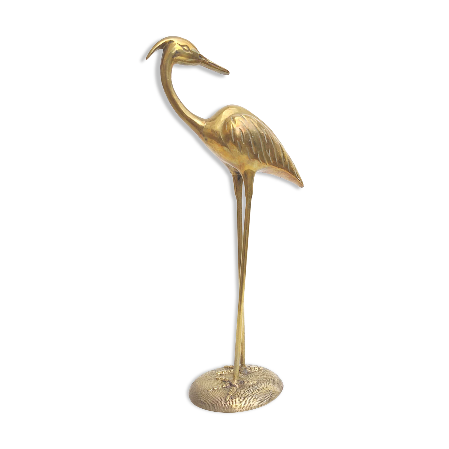 Great Blue Heron XL Golden Brass Ht 48cm