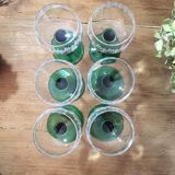 6 glasses engraved "alsace wine"