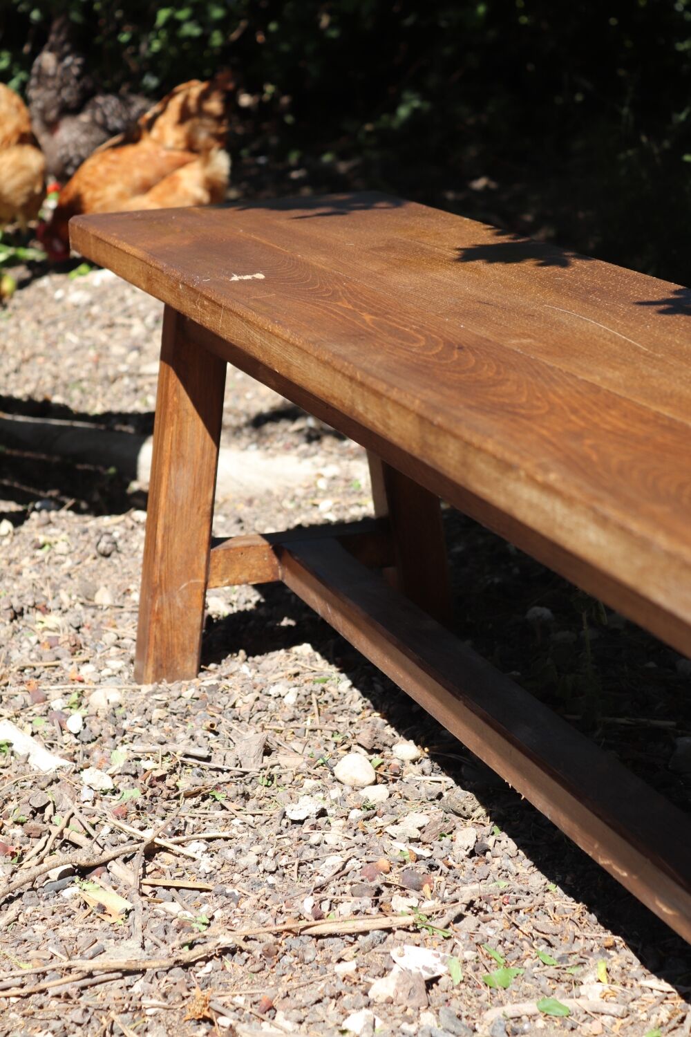 Old oak farmhouse bench