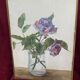 Large vintage watercolor "bouquet of roses"