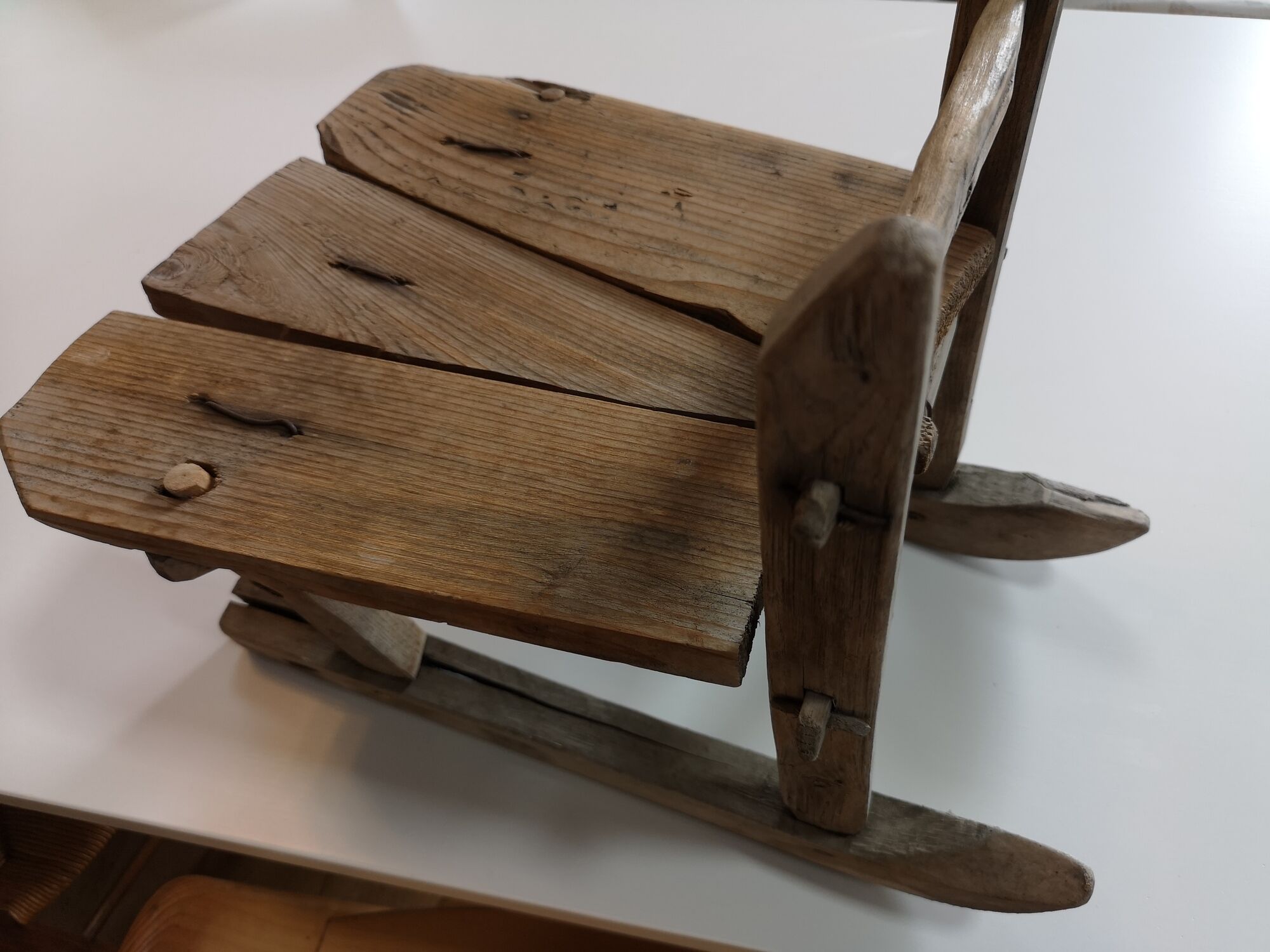 Sleigh child folk art Alps early XX th