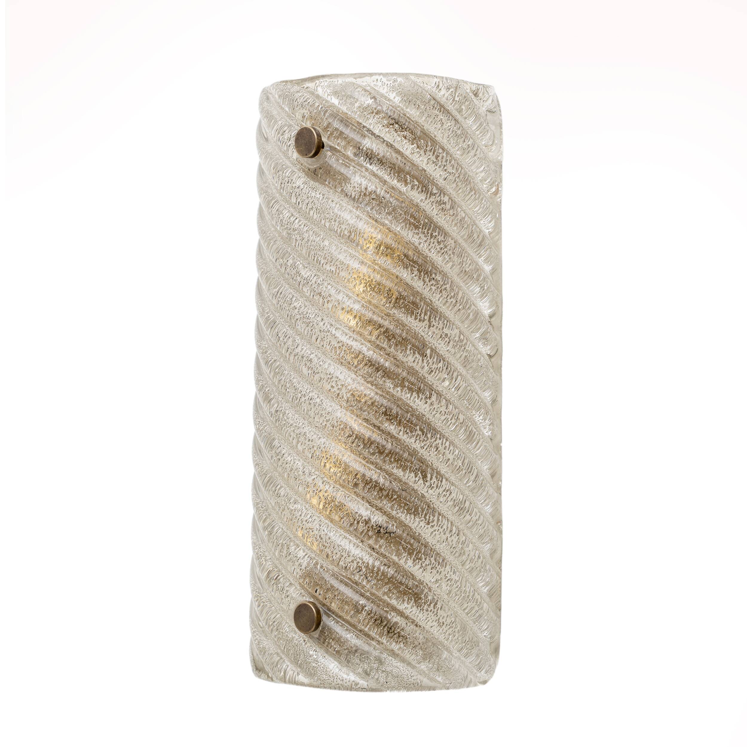 Pair of Smoked Twisted Sconces /cm H30