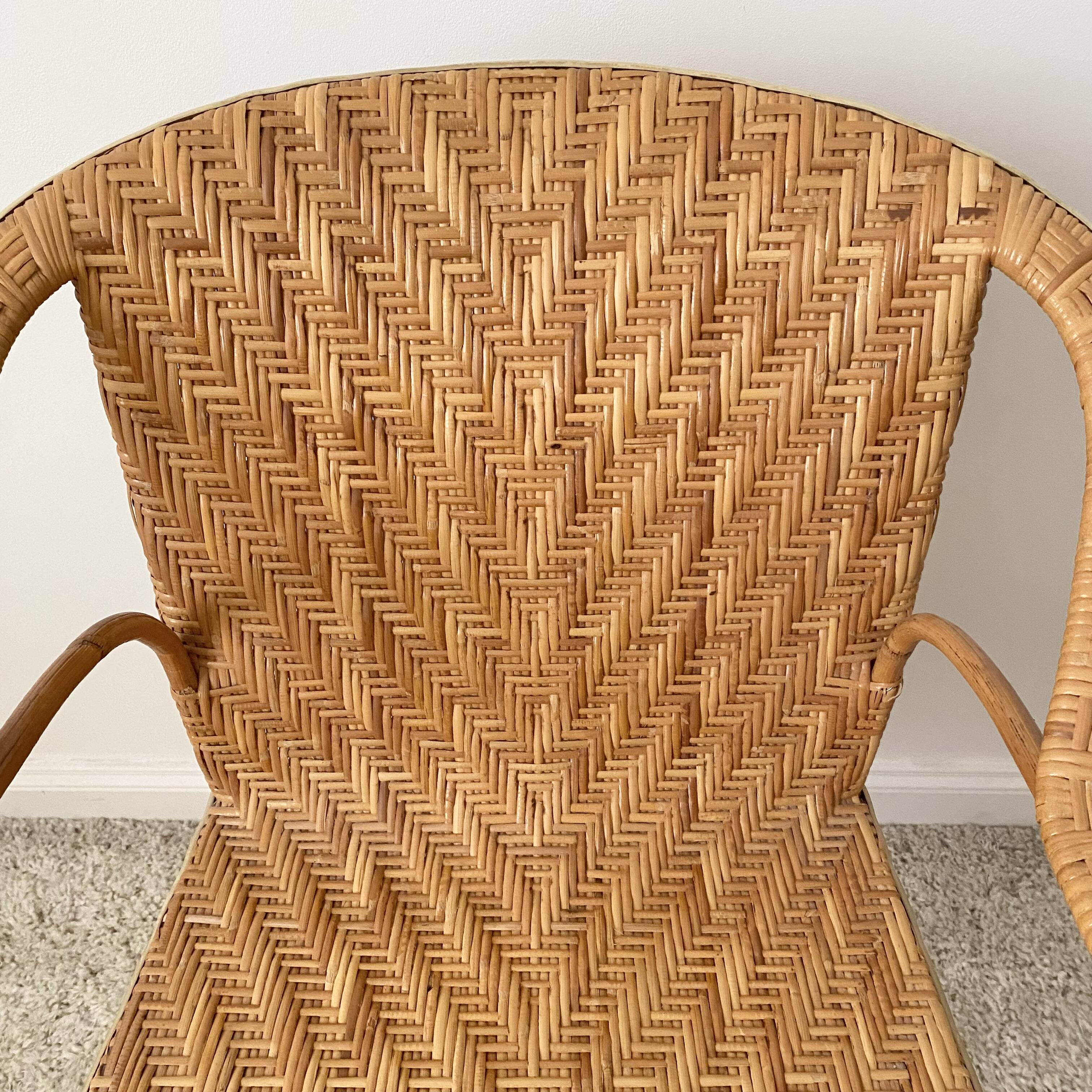 Vintage rattan armchair