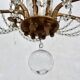 Bronze 8-Light Chandelier with Crystal Pendants