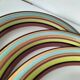 4 large graphic plates with multicoloured stripes – 26 cm