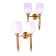 Pair, Neo-Classic Wall Sconces, with Original Tulip Opaline, Maison Jansen France Mid-Century