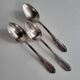 3 Small Silver Metal Dessert Spoons