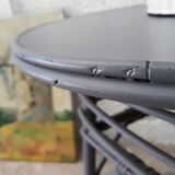 Rotin side table vintage 1960