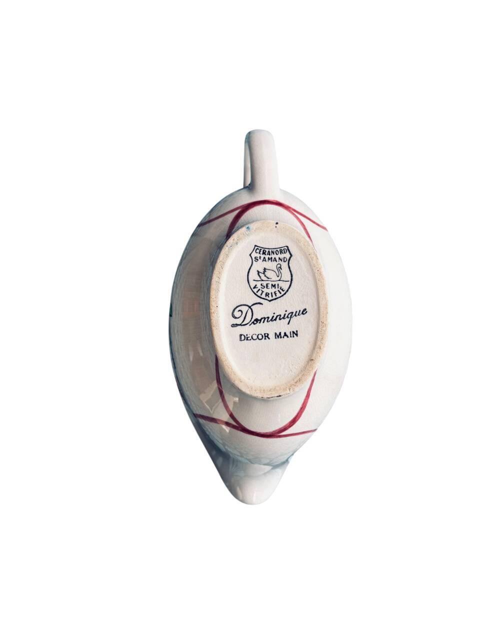 Saucière Vintage Ceranord Saint-Amand et son Ravier assorti - Modèle Domini