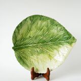 Large slip dish / cup, Leaf model, Signed, 1970