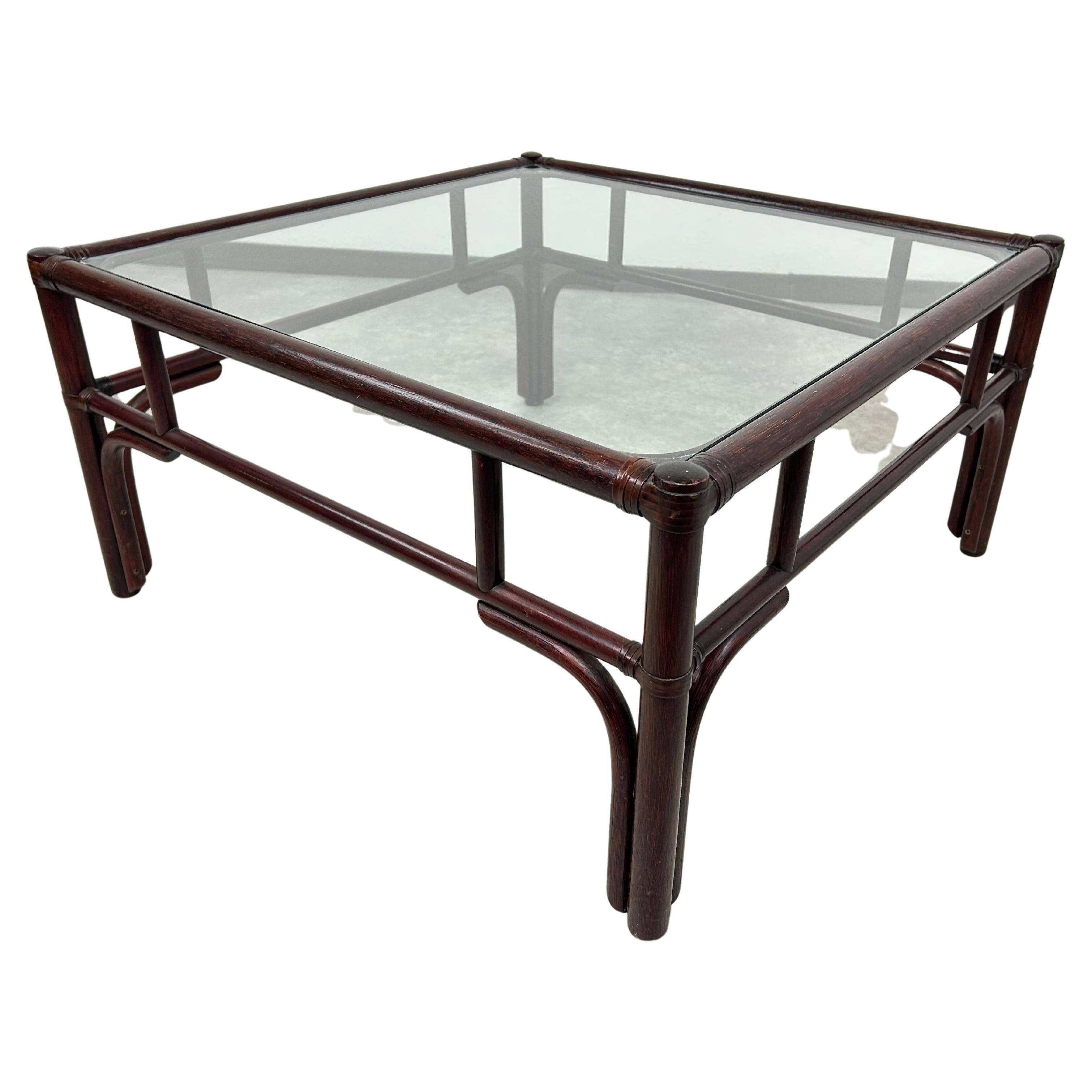 Table basse en bambou moderne du milieu du siècle par Gervasoni