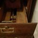 Antique column piece of furniture, oak notary drawer unit.