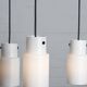 Three-flame Danish ceiling lamp teak vintage